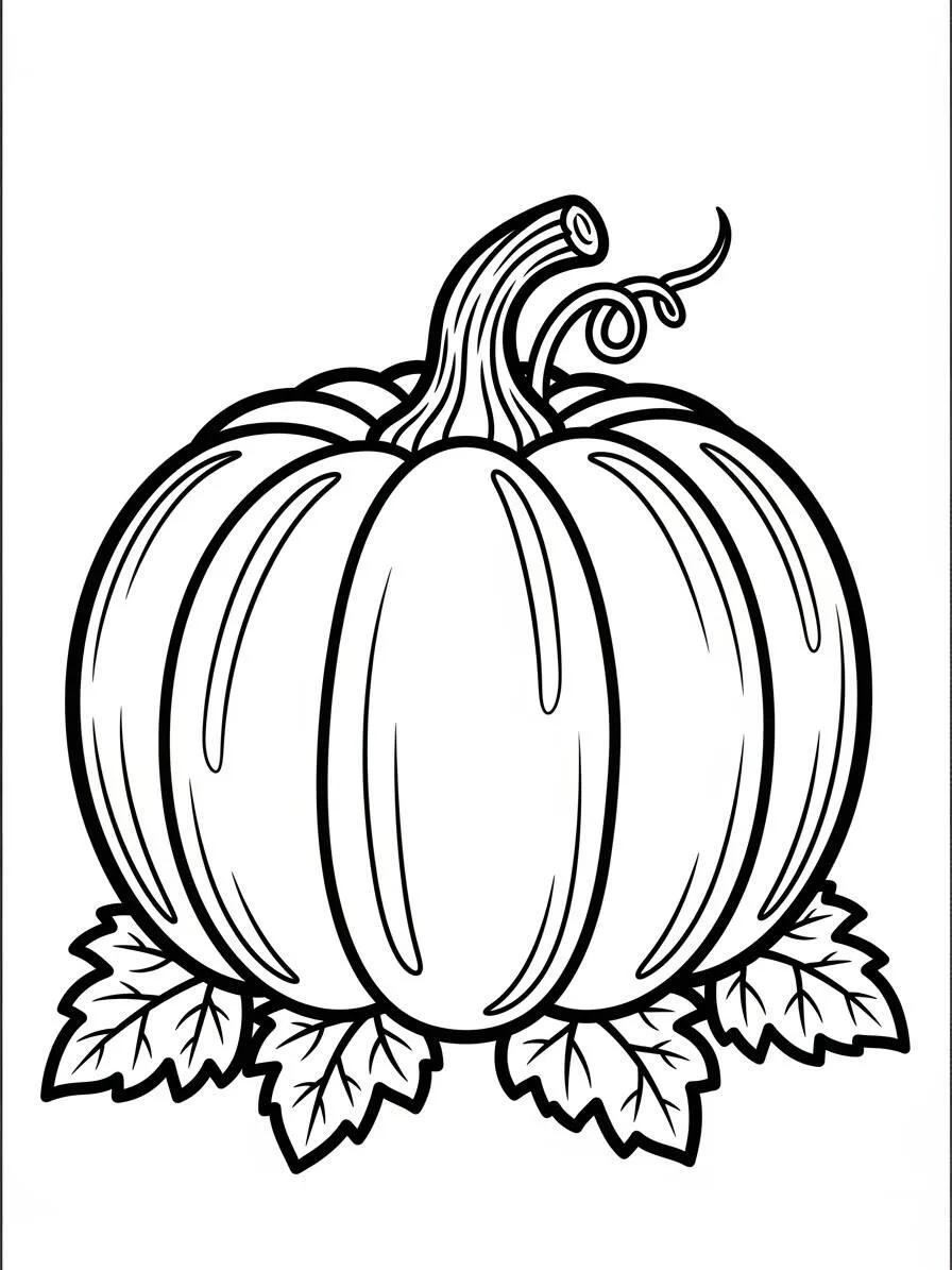 Desenho de Abóbora para Colorir