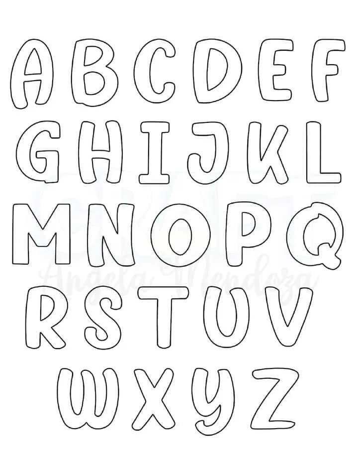Alfabeto Completo em Letras Grandes para Imprimir e Colorir
