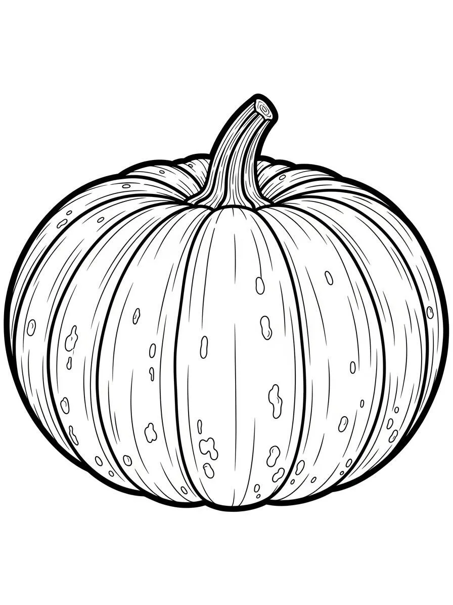 Página para colorear de calabaza clásica