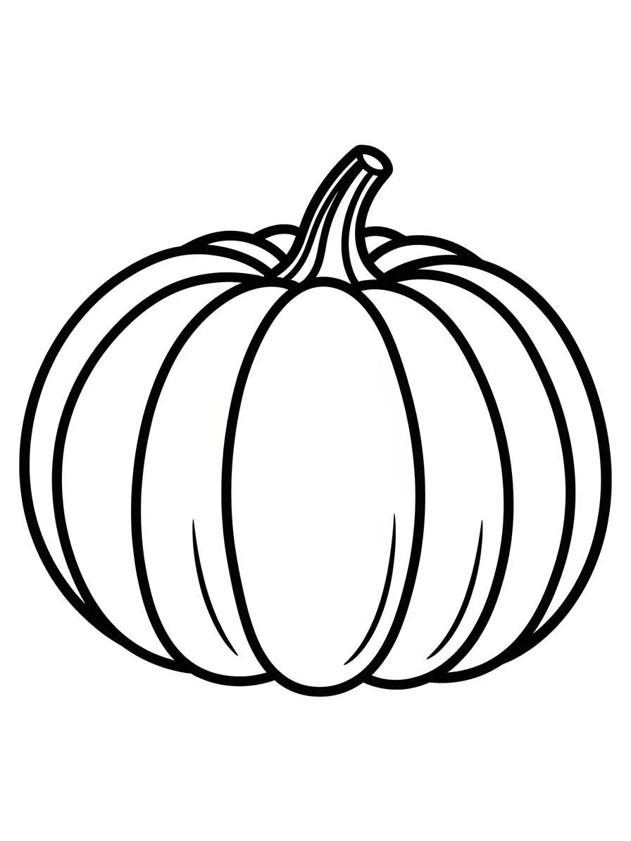 Página para colorear de calabaza clásica