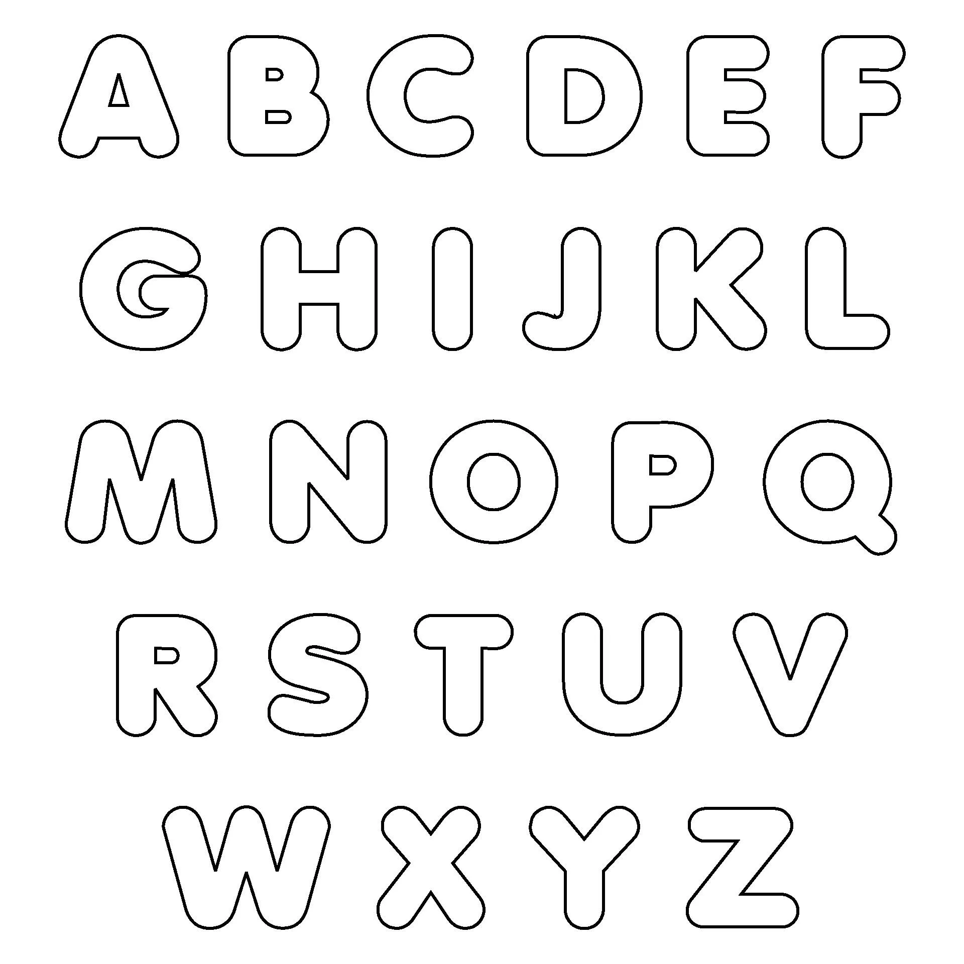 Alfabeto Completo en Letras Grandes para Imprimir y Colorear