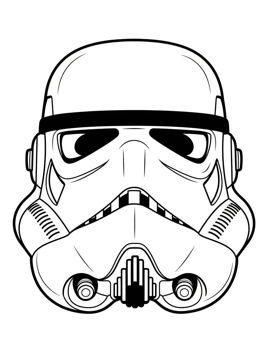 Página para colorear de Stormtrooper de guerra de las galaxias