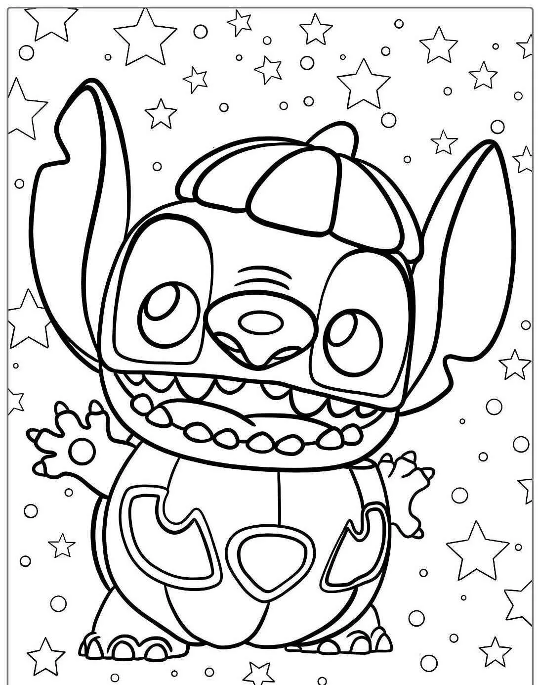 Dibujo de Puntada con gafas y gorra para colorear