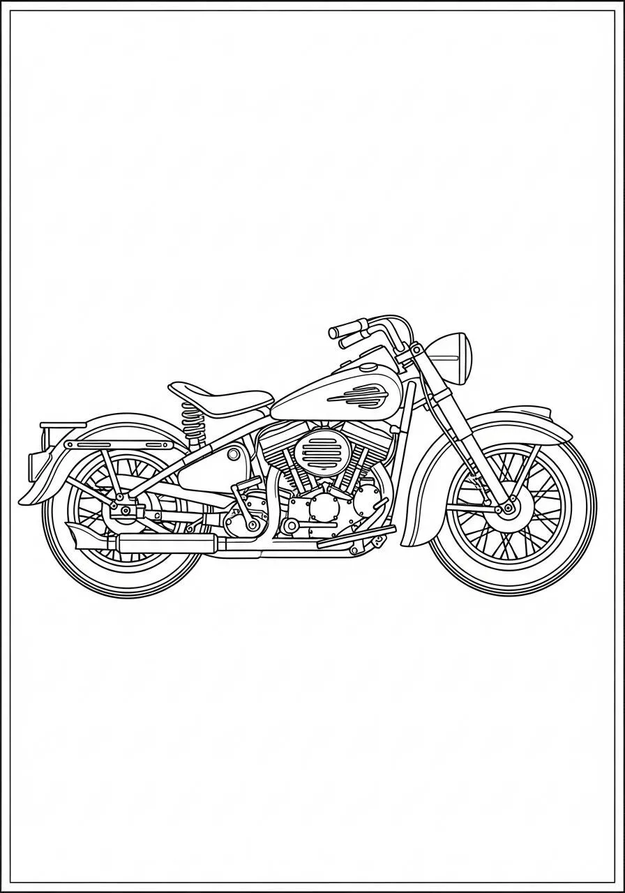 Coloriage moto Classique
