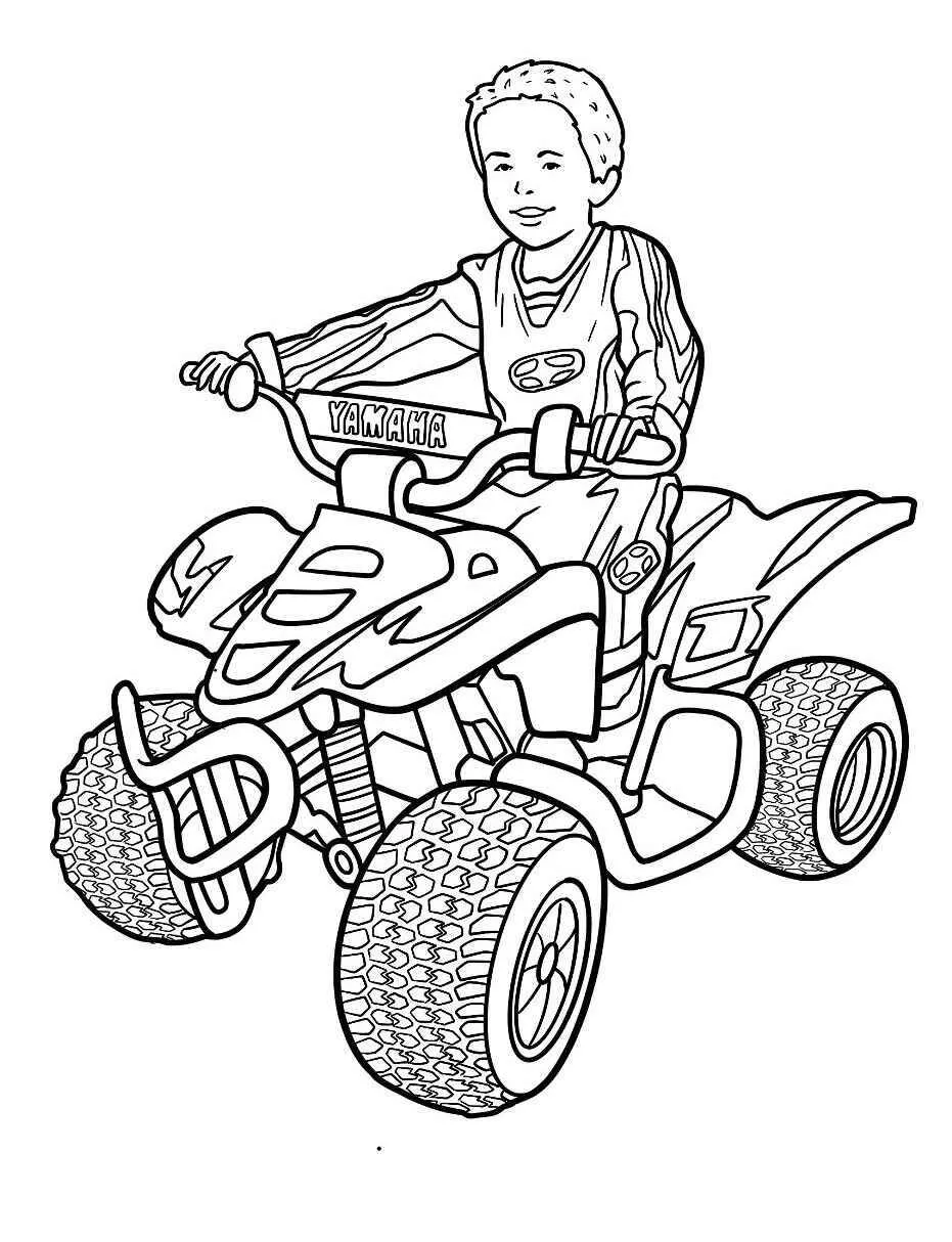 Cuadriciclo Yamaha Dibujo para colorear