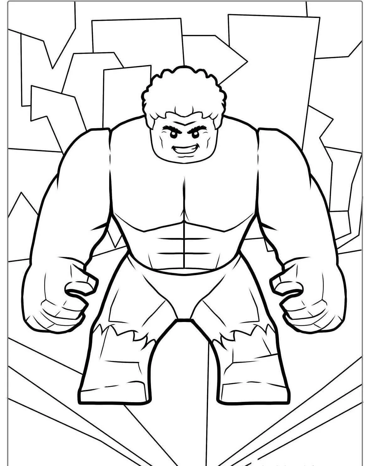 Desenho do Hulk Pronto para a Ação para Colorir