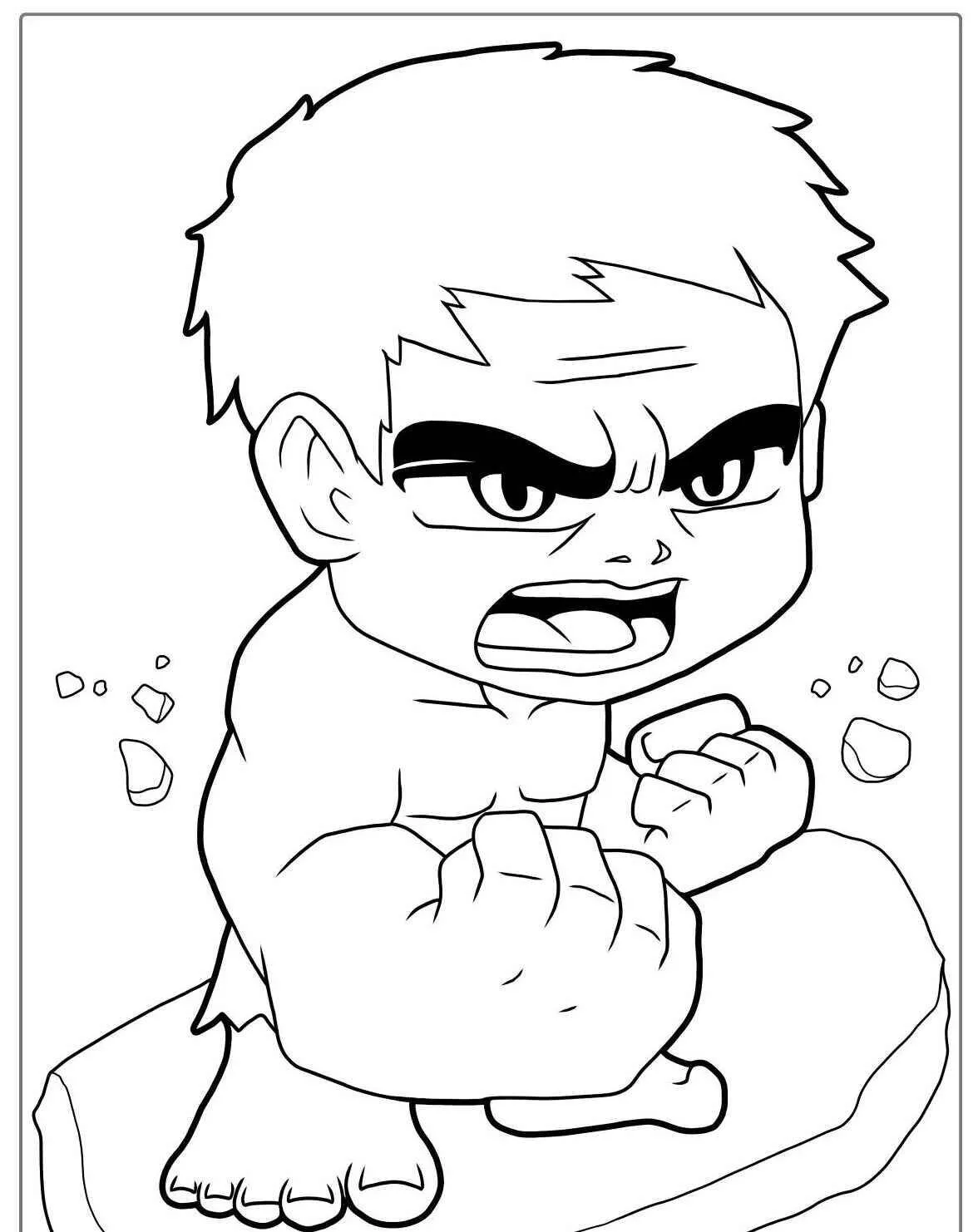 Desenho do Hulk Furioso Pronto para Colorir