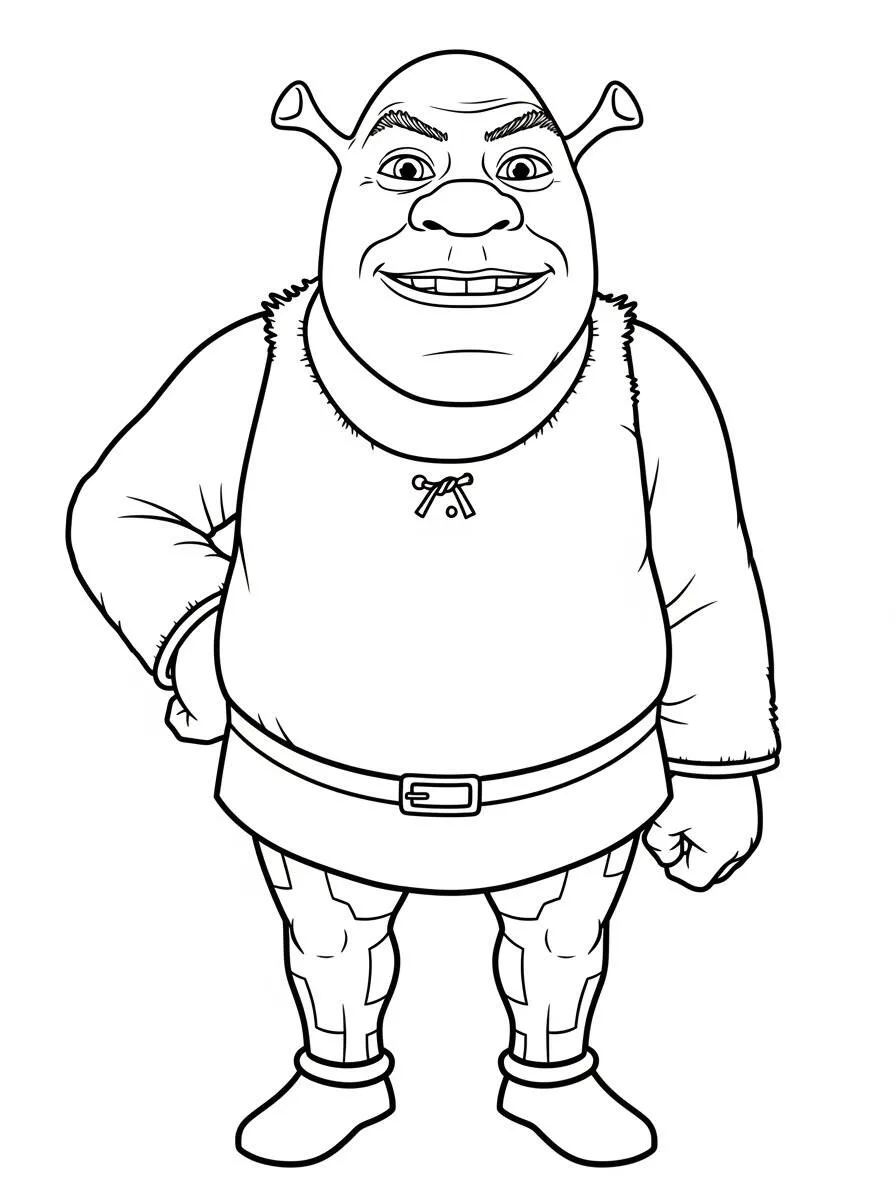 shrek Dibujo para colorear