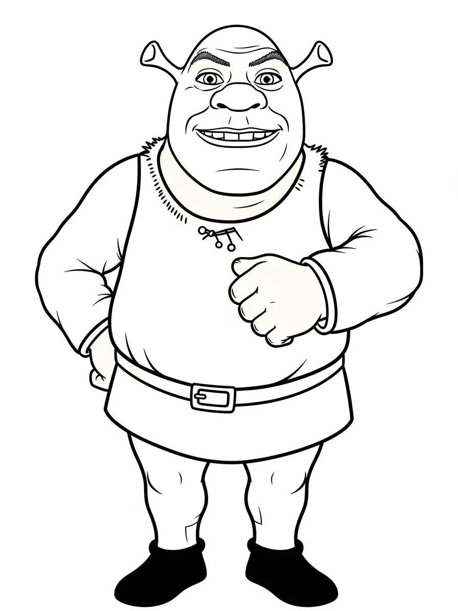 shrek Página para colorear