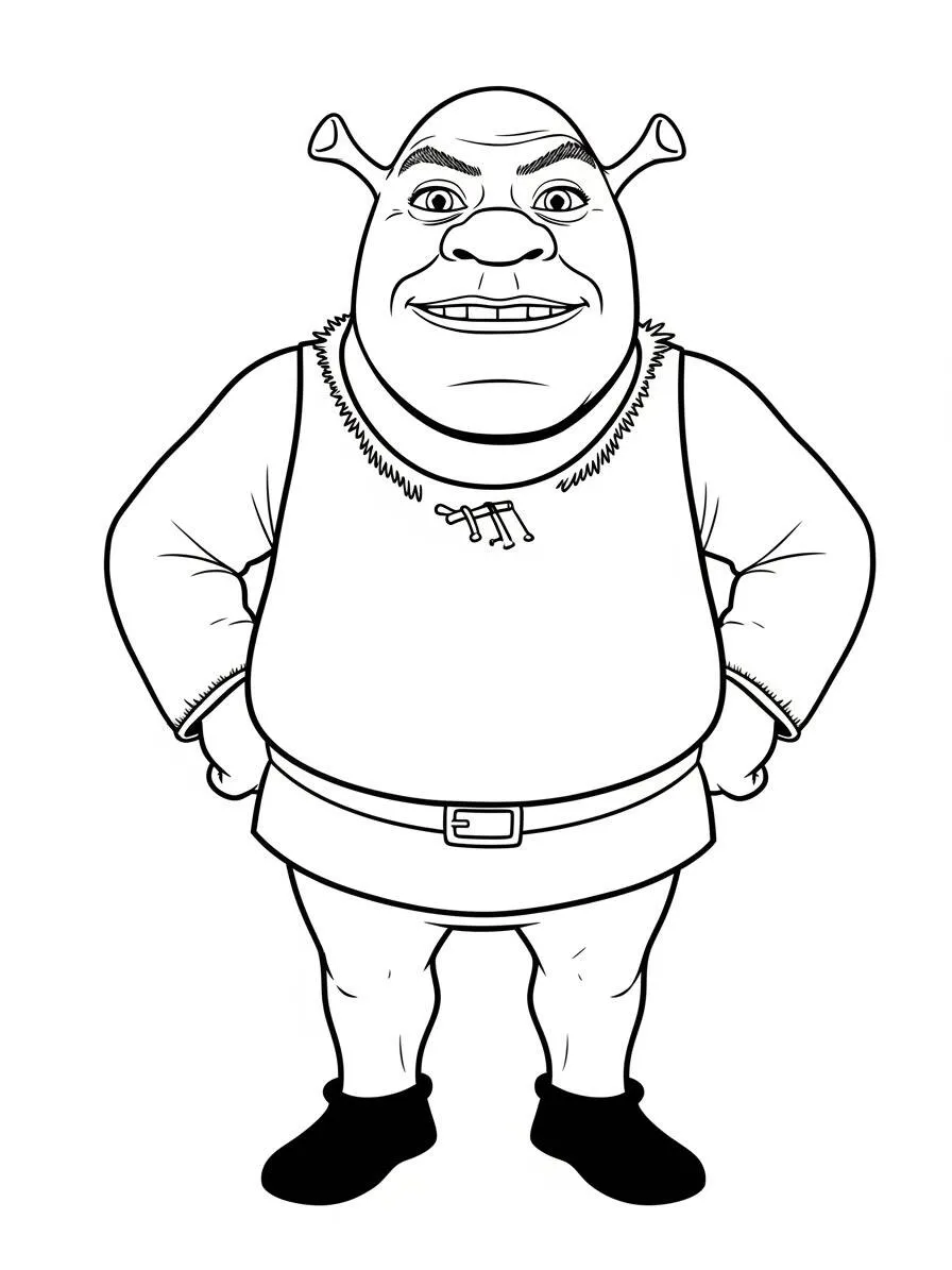 shrek Página para colorear