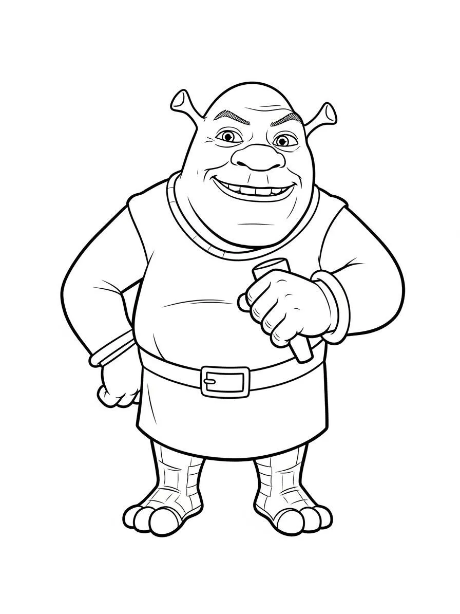 shrek Página para colorear