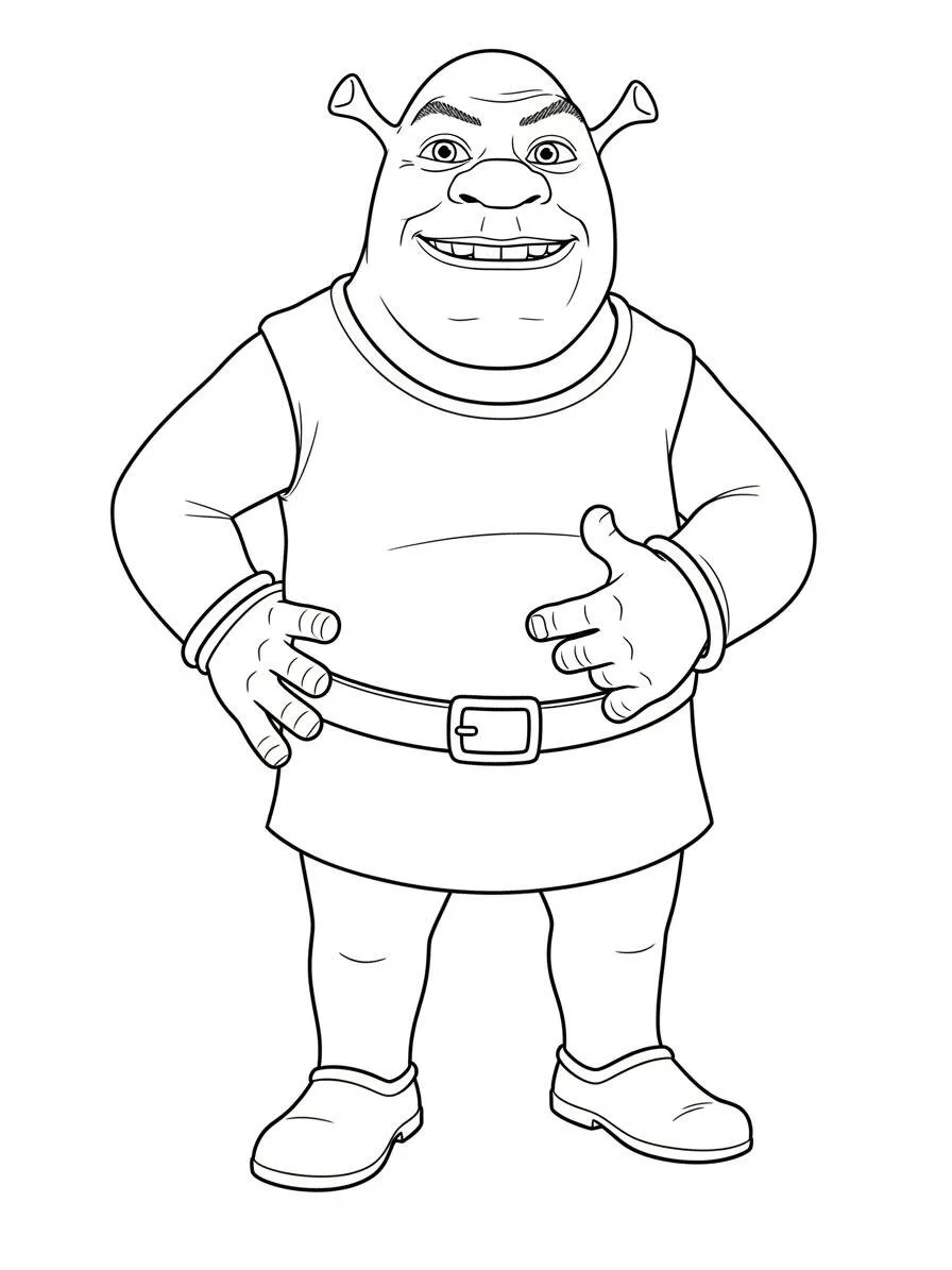shrek Página para colorear