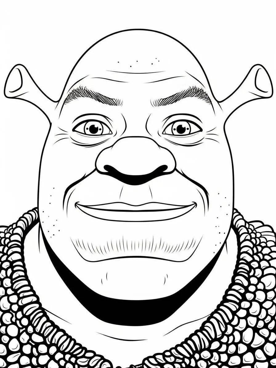 shrek Página para colorear