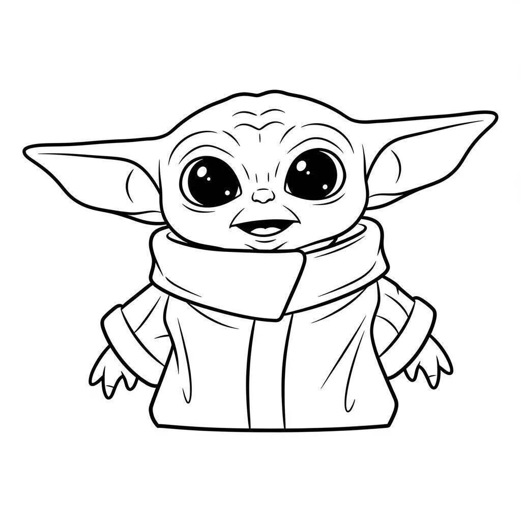 Desenho de Baby Shark com Amigos do Fundo do Mar para Colorir