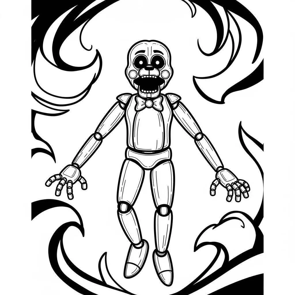 Desenho de Five Nights at Freddy’s (FNAF) do Springtrap para Colorir
