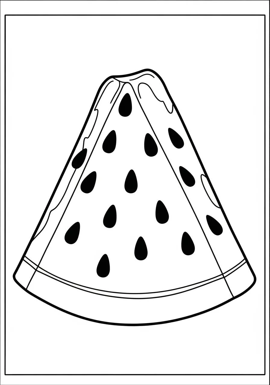 Watermelon Slice Coloring Page