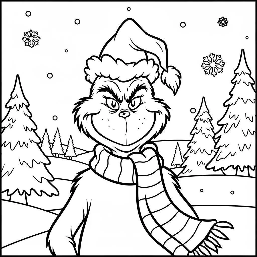 Desenho do Grinch Malvado para Colorir