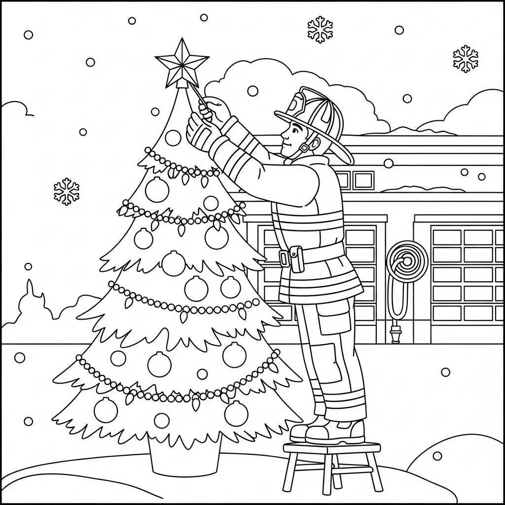 Desenho de Grinch Natalino com Presentes para Colorir