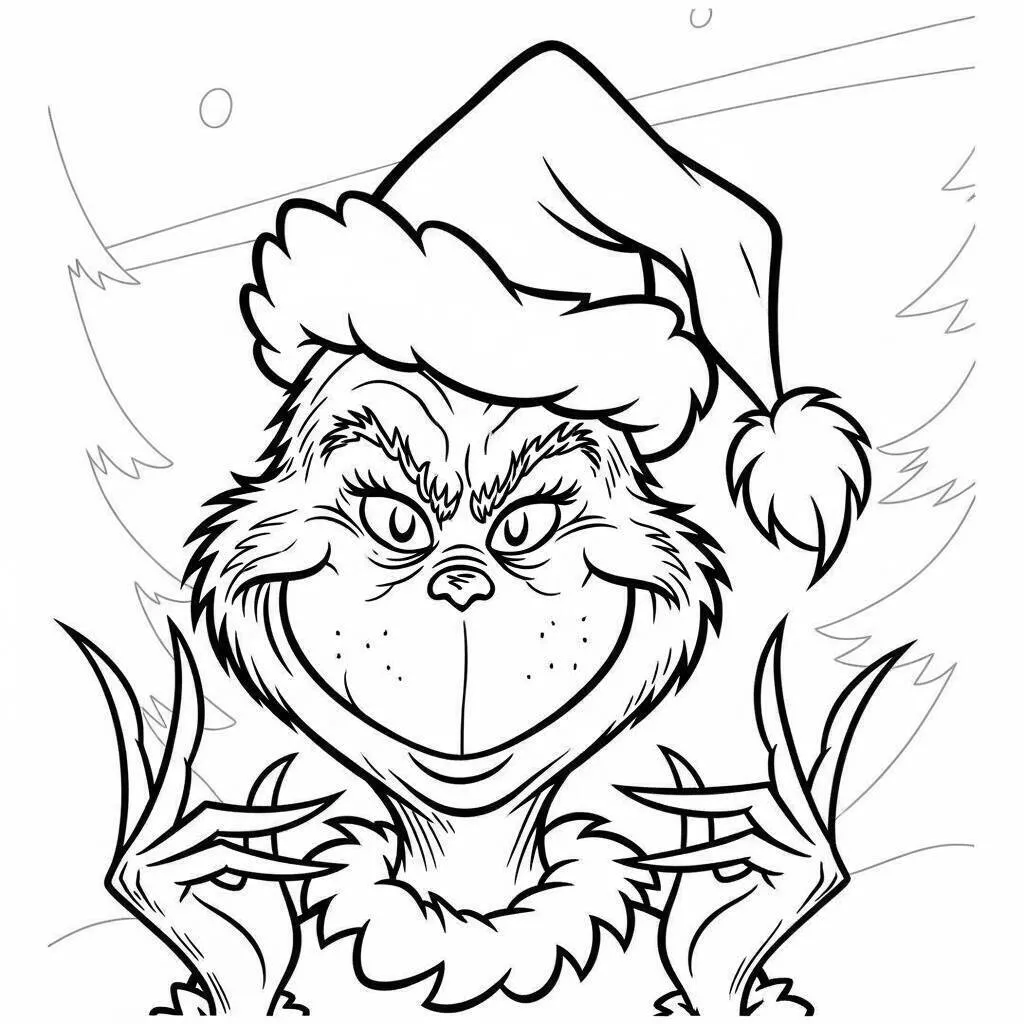 Desenho de Grinch Travesso para Colorir