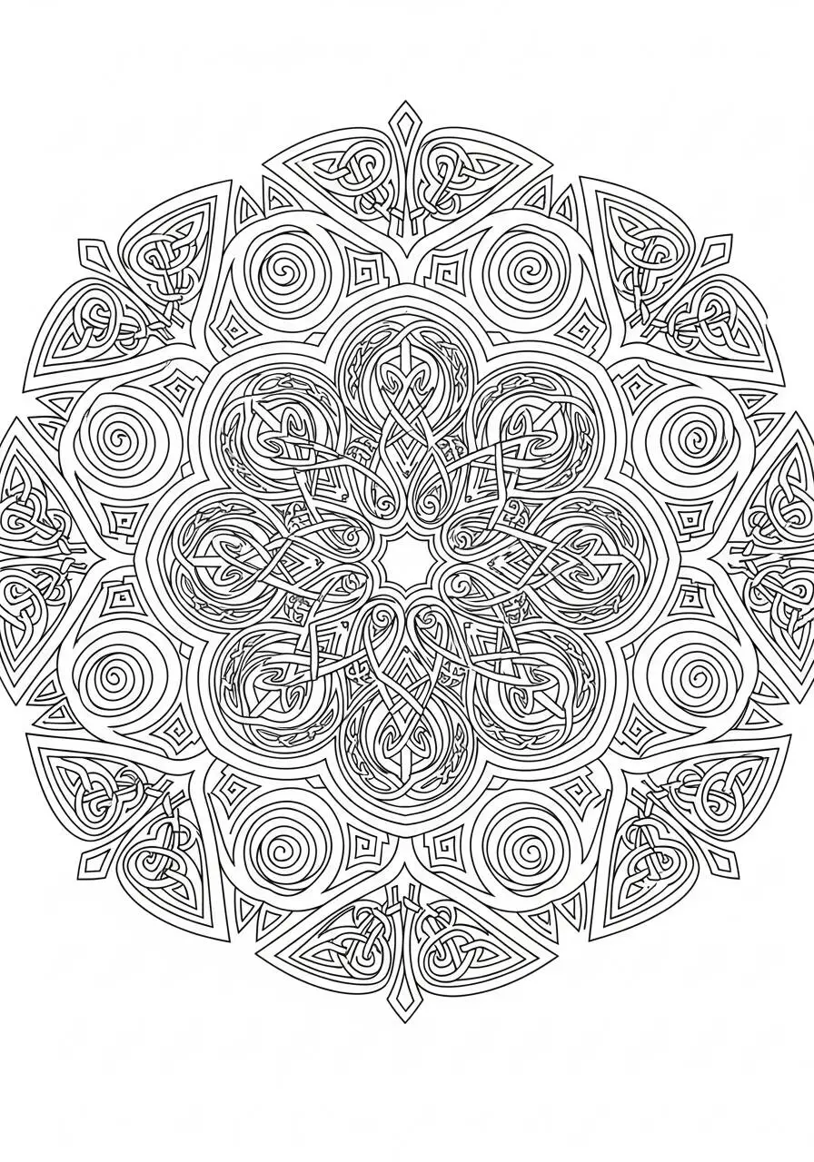 Intricate Mandala Coloring Page
