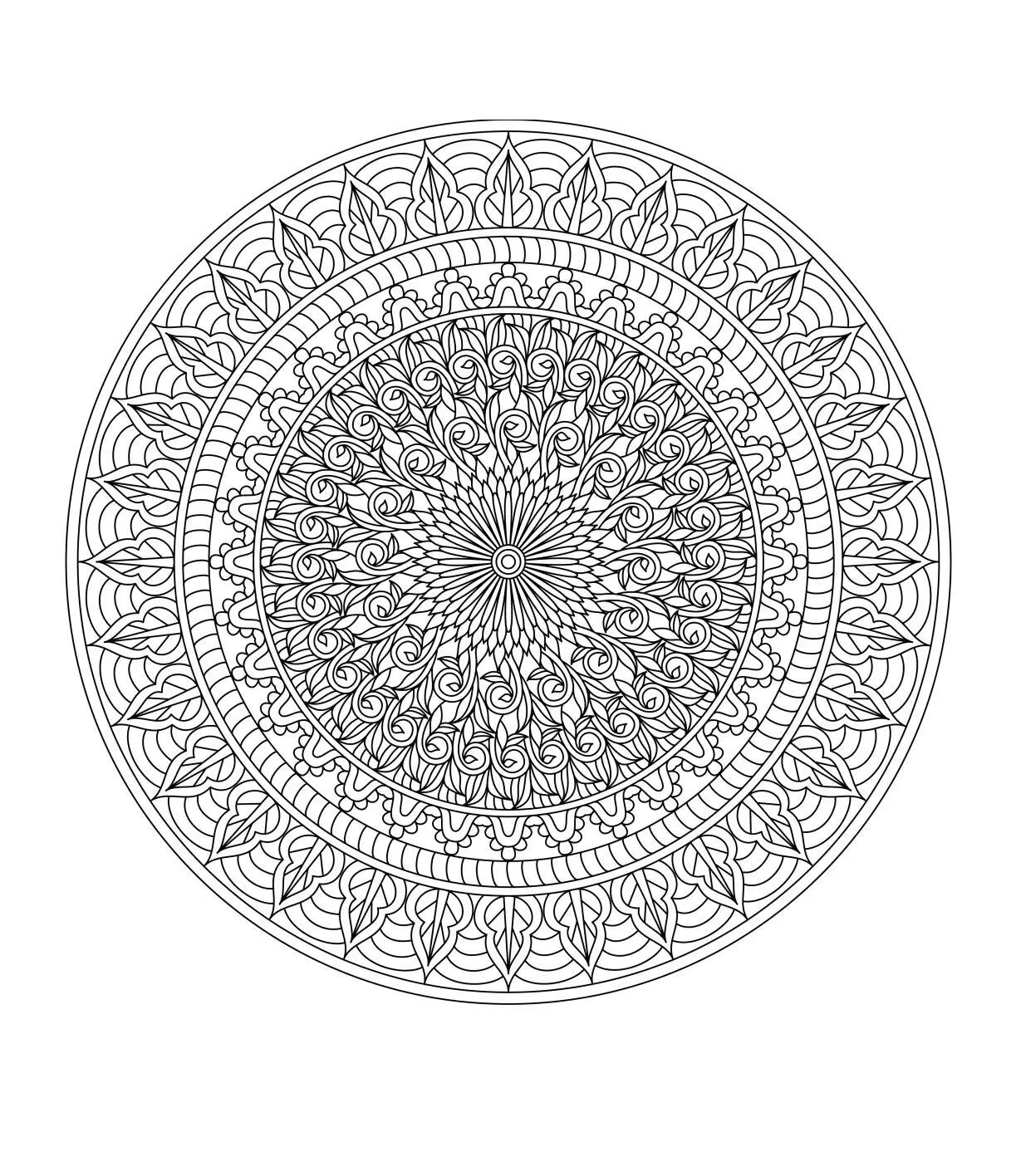 Intricate Mandala Coloring Page