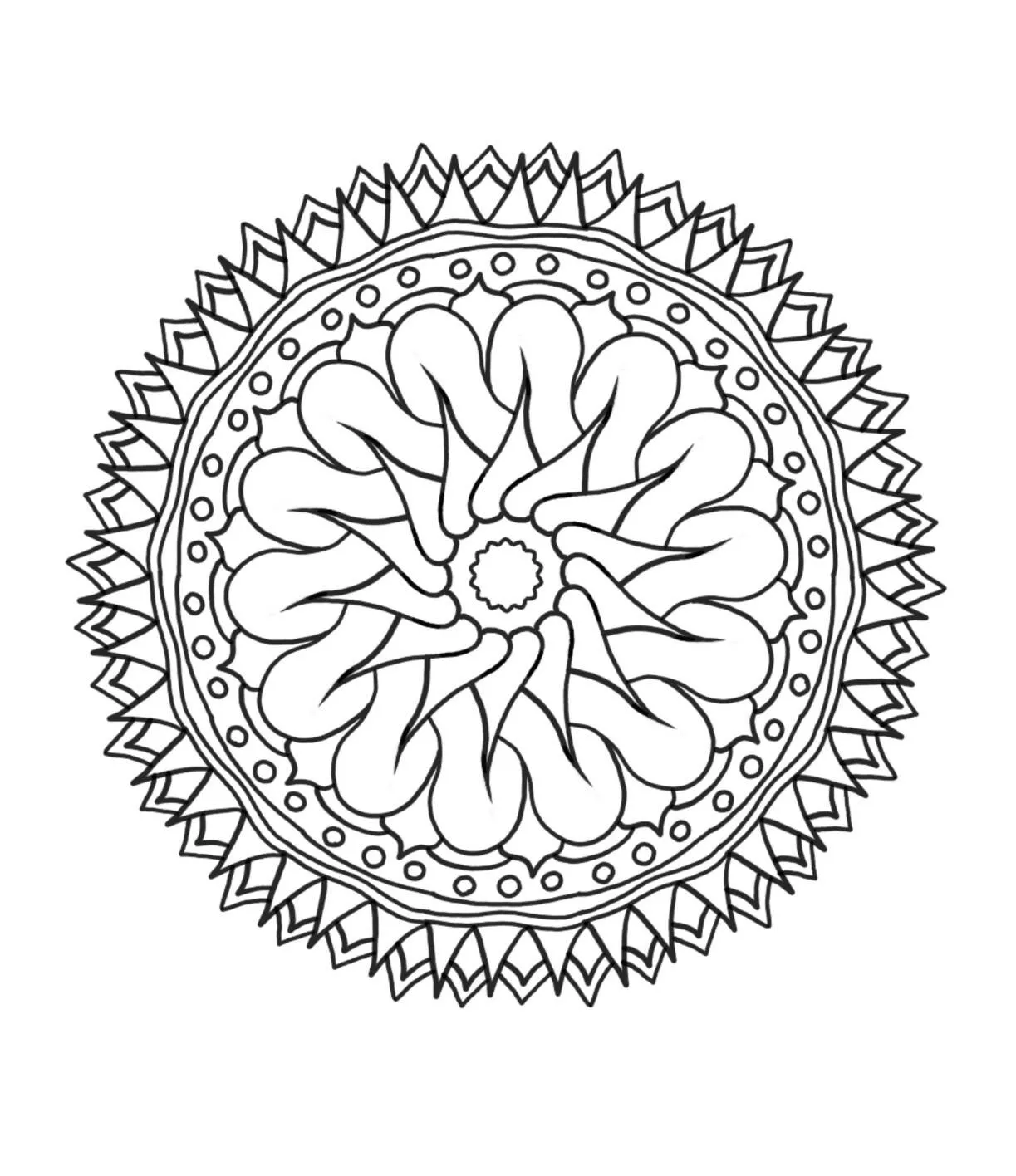Floral Mandala Coloring Page