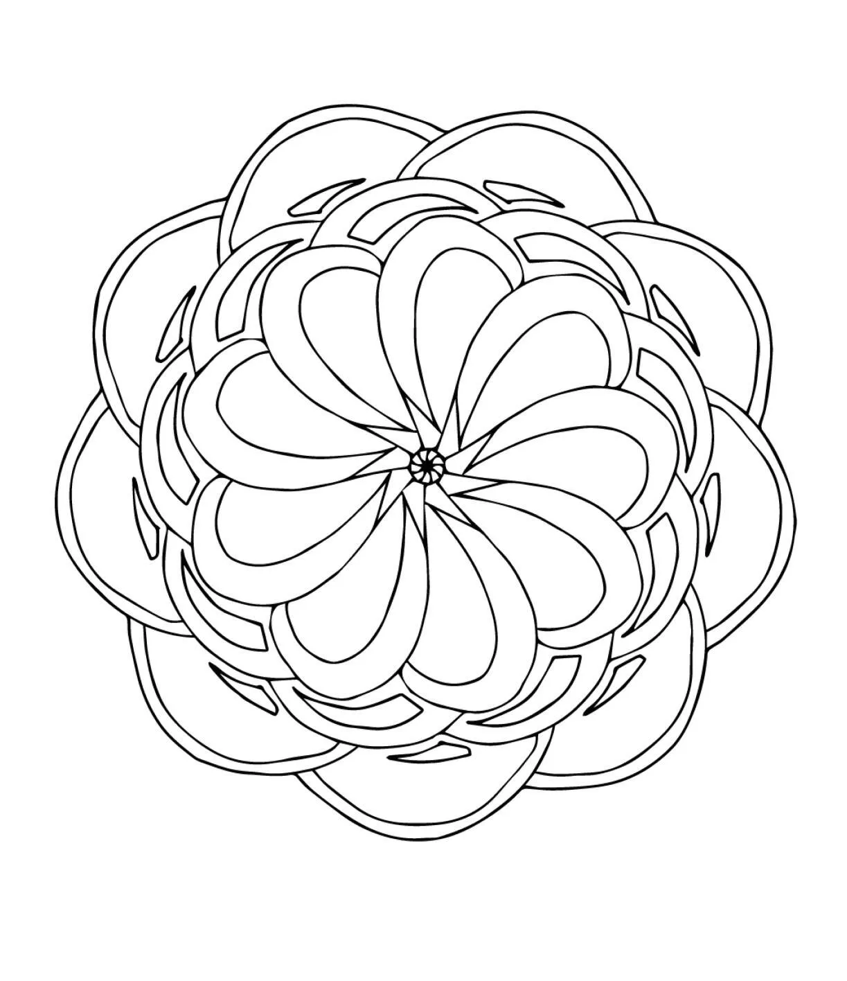 Floral Mandala Coloring Page