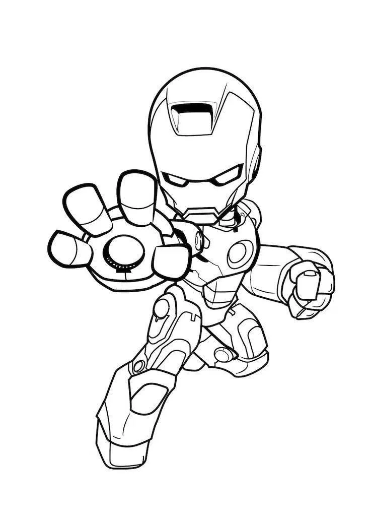 Robotic Super Hero Coloring Page for Boys