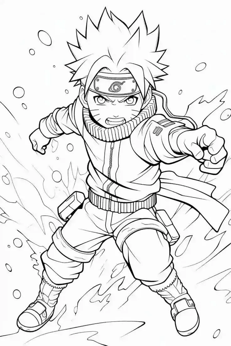 Ninja Warrior Coloring Page for Boys