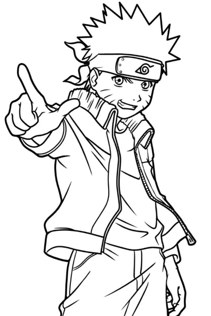 Desenho para Meninos do Naruto para Colorir