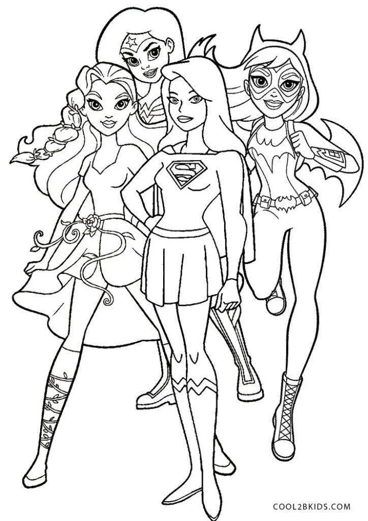 Desenho para Menina de Super Heroínas para Colorir