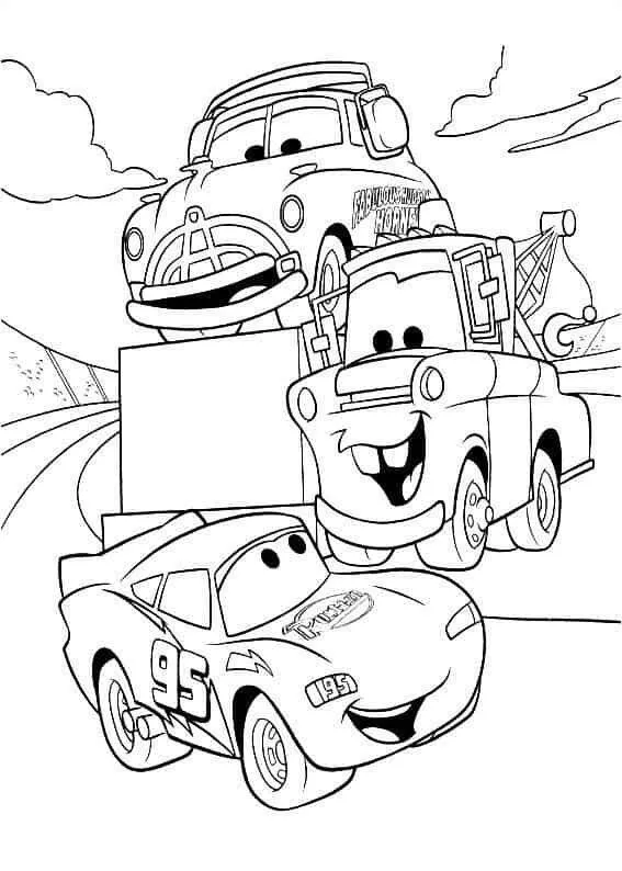 Desenho para Meninos de Carros da Disney para Colorir