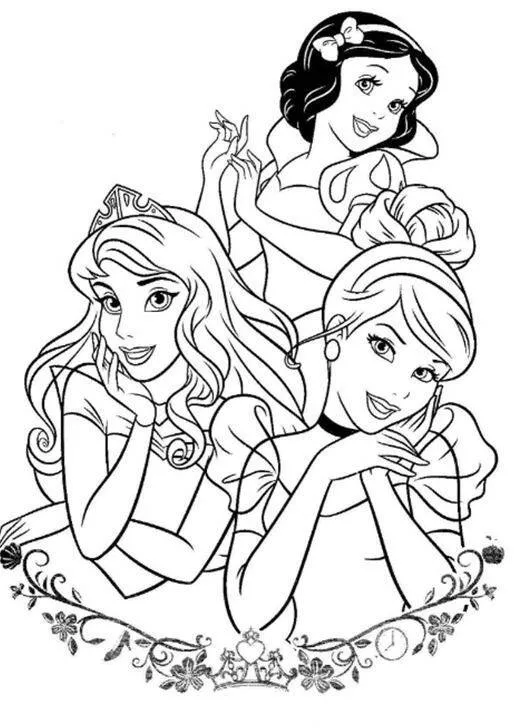 Desenho para Meninas de Princesas Famosas para Colorir
