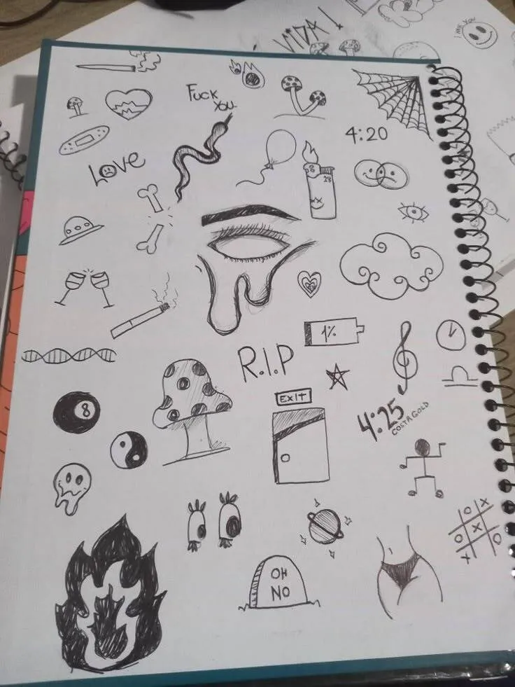 Desenho para Desenhar no Caderno de Emojis e Símbolos Divertidos