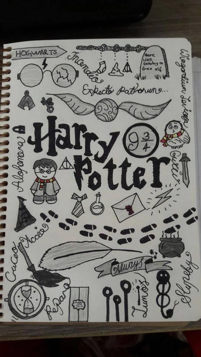 Drawing to Draw in the Wizarding World of Harry Potter Notebook
