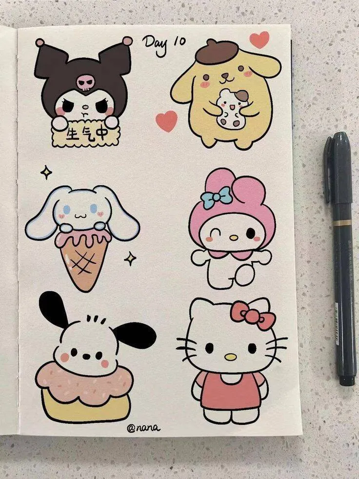 Drawing to Draw in the Kawaii Characters Notebook