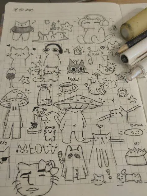 Drawing to Draw in the Cute and Fun Creatures Notebook