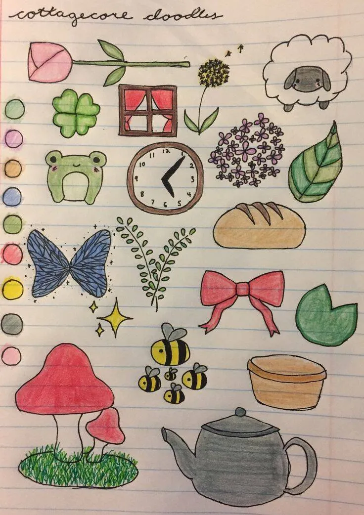 Drawing to Draw in Cottagecore Doodles Notebook