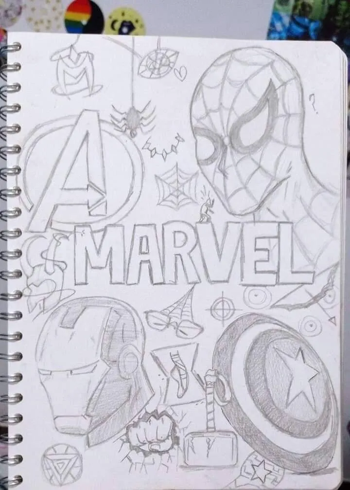 Drawing to Draw in the Marvel Super Heroes Notebook