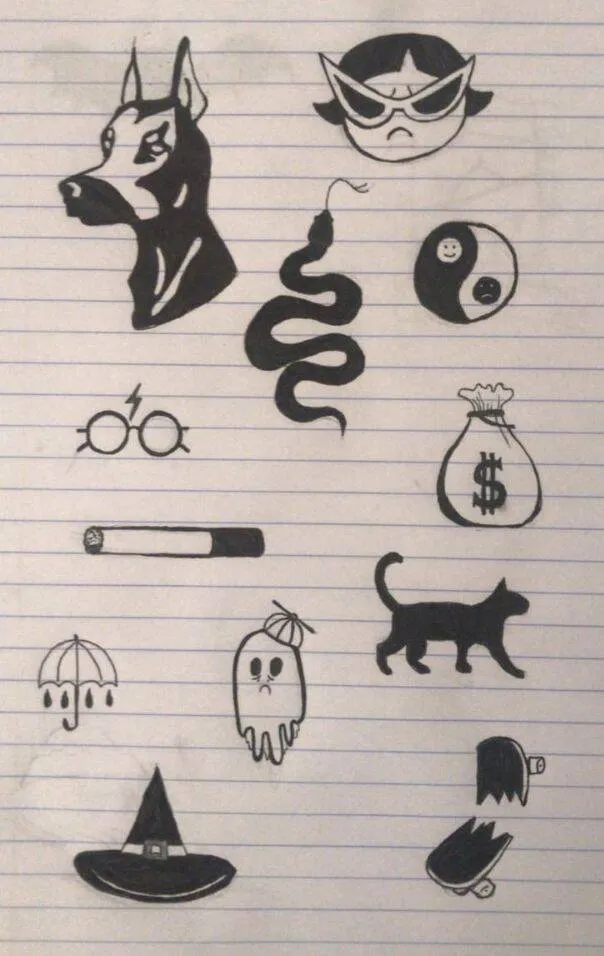 Drawing to Draw in the Animals and Mysteriors Symbols Notebook