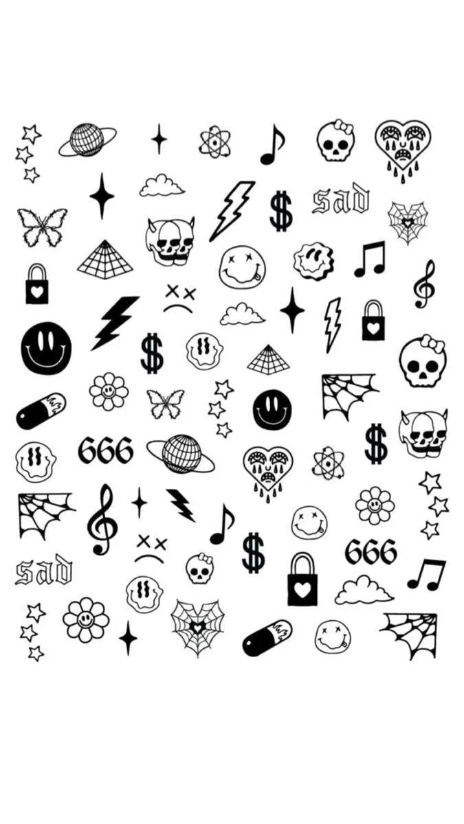 Drawing to Draw in Emojis and Stylish Symbols Notebook
