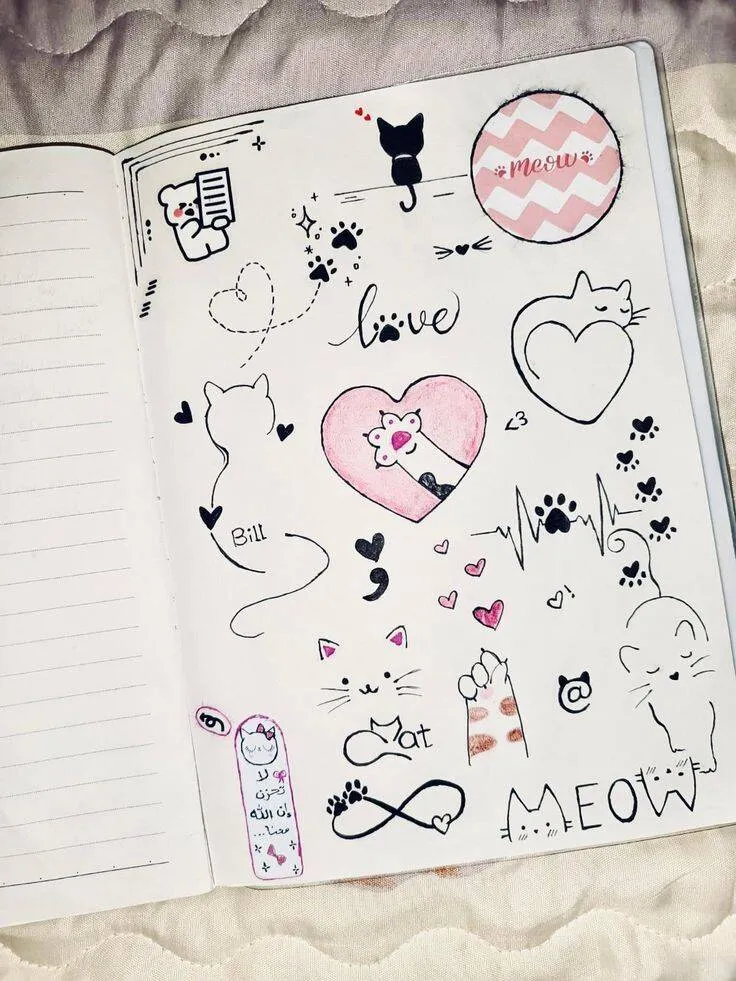 Drawing to Draw in Cute and Creative Cats Notebook