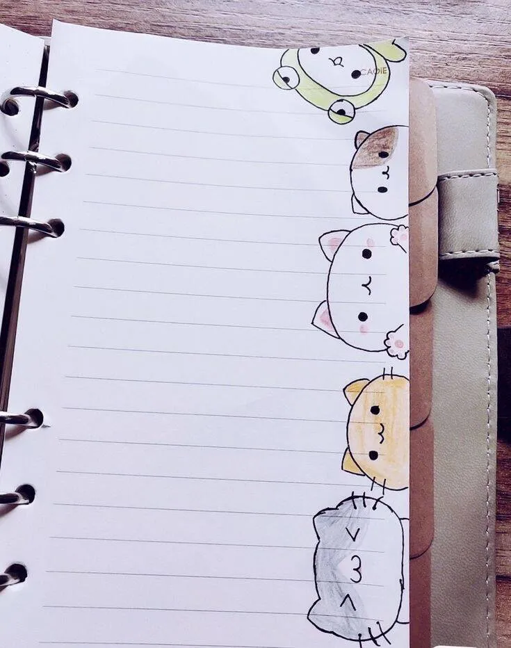 Drawing to Draw in the Cute Kittens Notebook