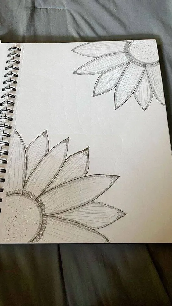 Drawing to Draw in the Beautiful Flowers Notebook