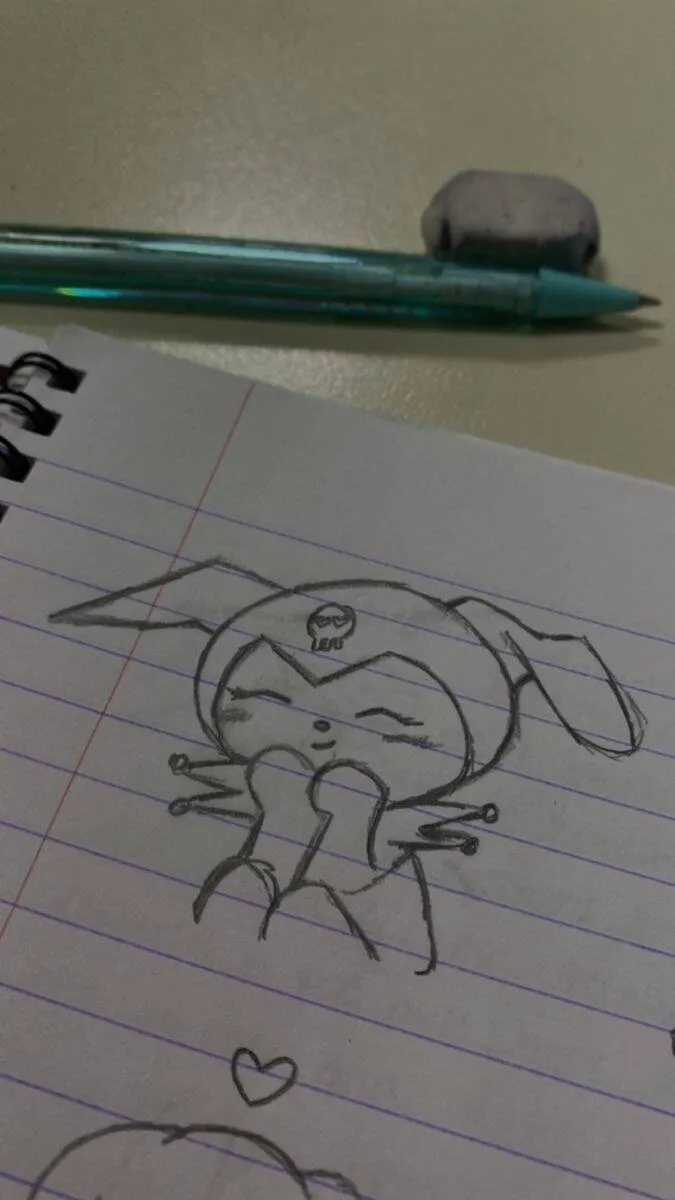 Drawing to Draw in Cute Bunny's Notebook