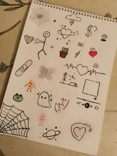 Drawing to Draw in the Emojis and Fun Symbols Notebook