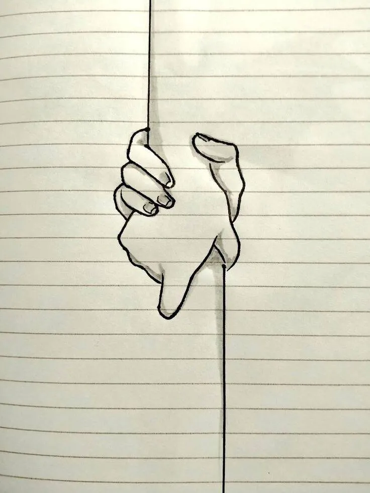 Drawing to Draw in Realistic Hand Notebook