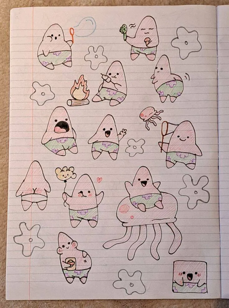 Drawing to Draw in the Fun Starfish Notebook