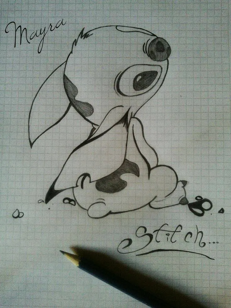 Drawing to Draw in Cute Stitch's Notebook