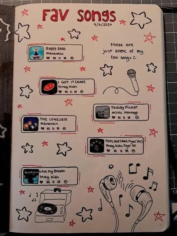 Drawing to Draw in the Music and Stars Notebook
